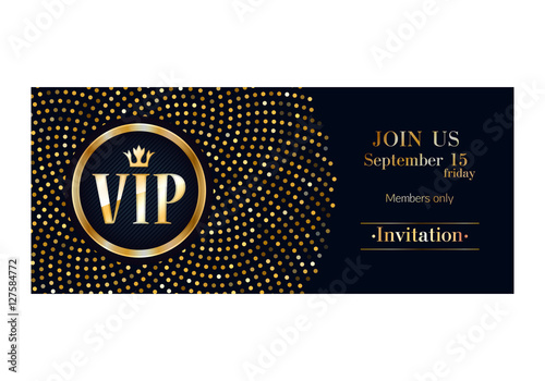 VIP invitation card premium design template.