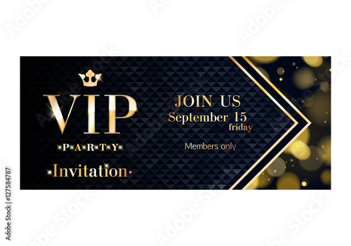 VIP invitation card premium design template.