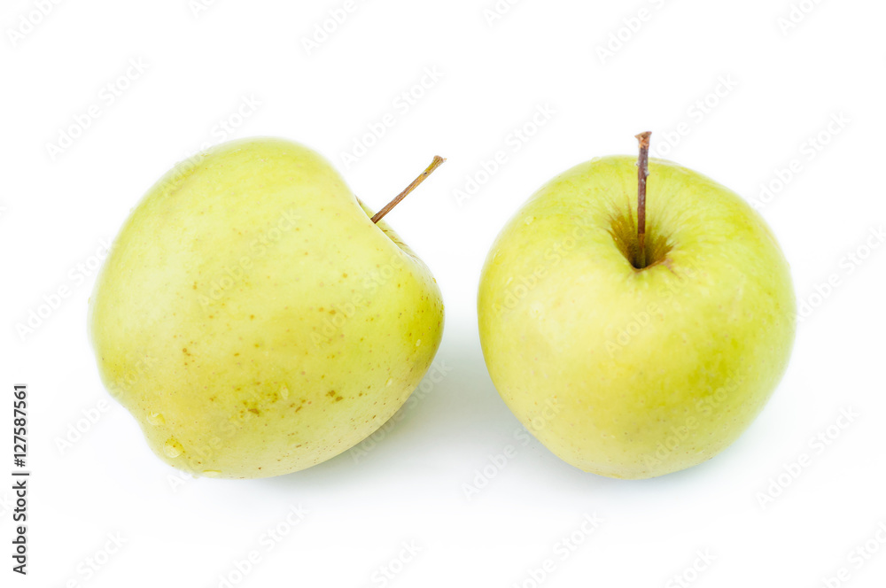 two apples isolated on a white background two apples isolated on a white background