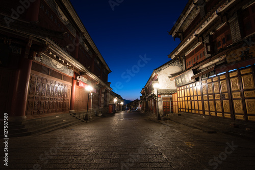 Deserted alley in a traditional Chinese town