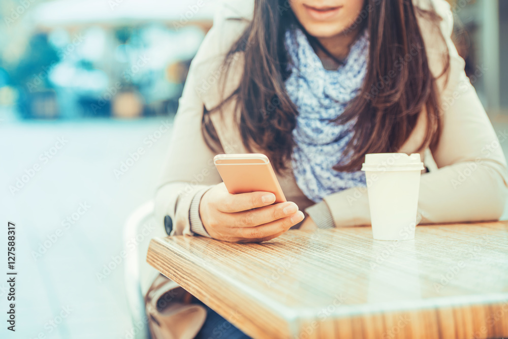 Young woman enjoying coffee break Young woman enjoying coffee break