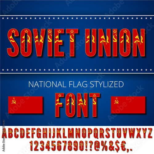 National Flag Font
