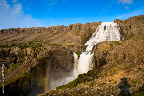 Big Dynjandi waterfall in Iceland