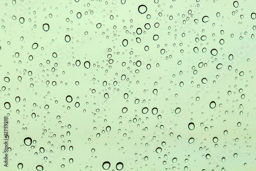 Drops on a glass surface