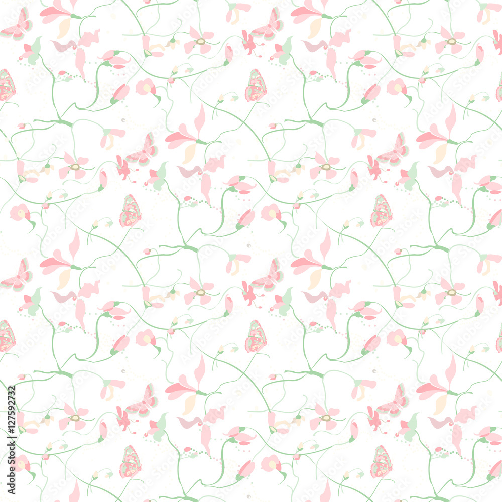 Floral Seamless Vector Background