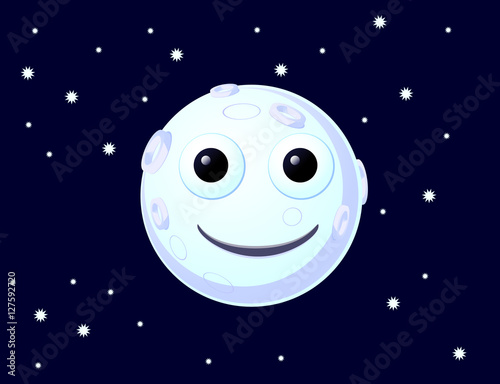 Supermoon cartoon vector image