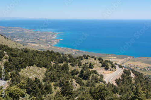 Beautiful coast in southern part of the Crete island. Greece.