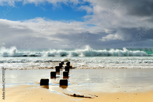 Australia Landscape : Great Ocean Road - Morning sea on the beach at Apollo Bay photo