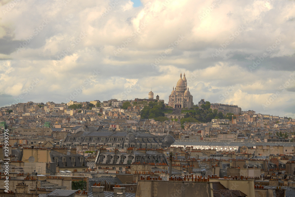 Montmarte and sacre coeur from a distance