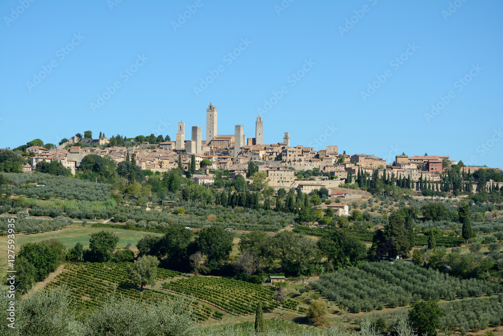 San Gimignano city in Italy.