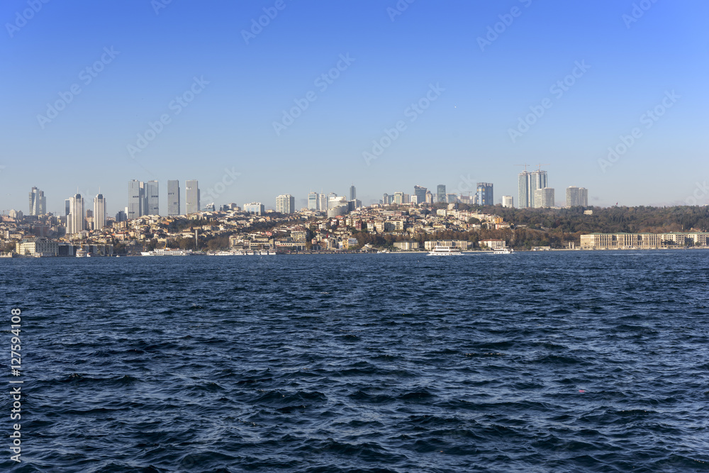 beautiful view of the Istanbul and bosphorus