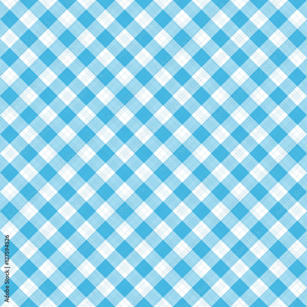 blau weiß Karo Tischdecke Muster kariert 