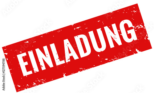 Einladung stempel rot grunge