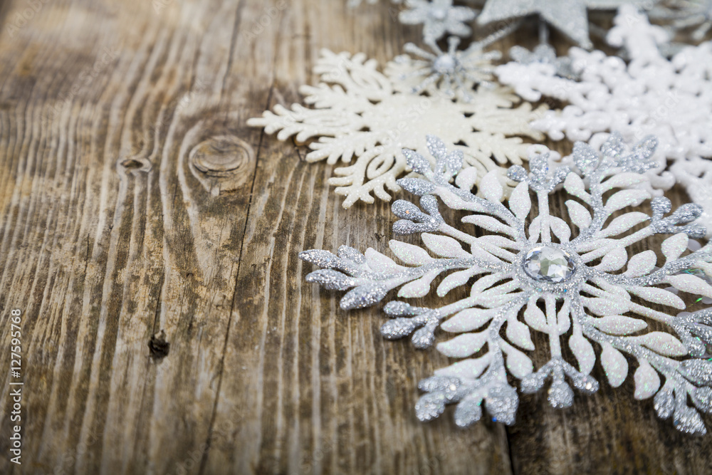 Christmas ornaments on the wooden background. Christmas ornaments on the wooden background.
