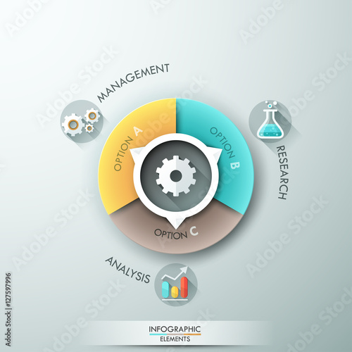 Modern infographics options banner.