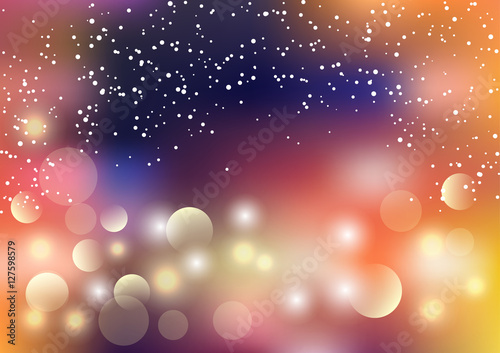 Holiday vector colorful background with colorful bokeh  light leaks and defocused lights.