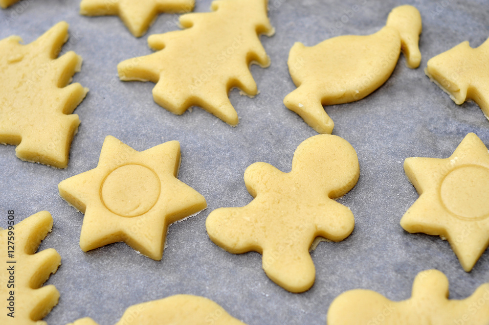 Sweet shortbread dough fingers on white background. Sweet shortbread dough fingers on white background.