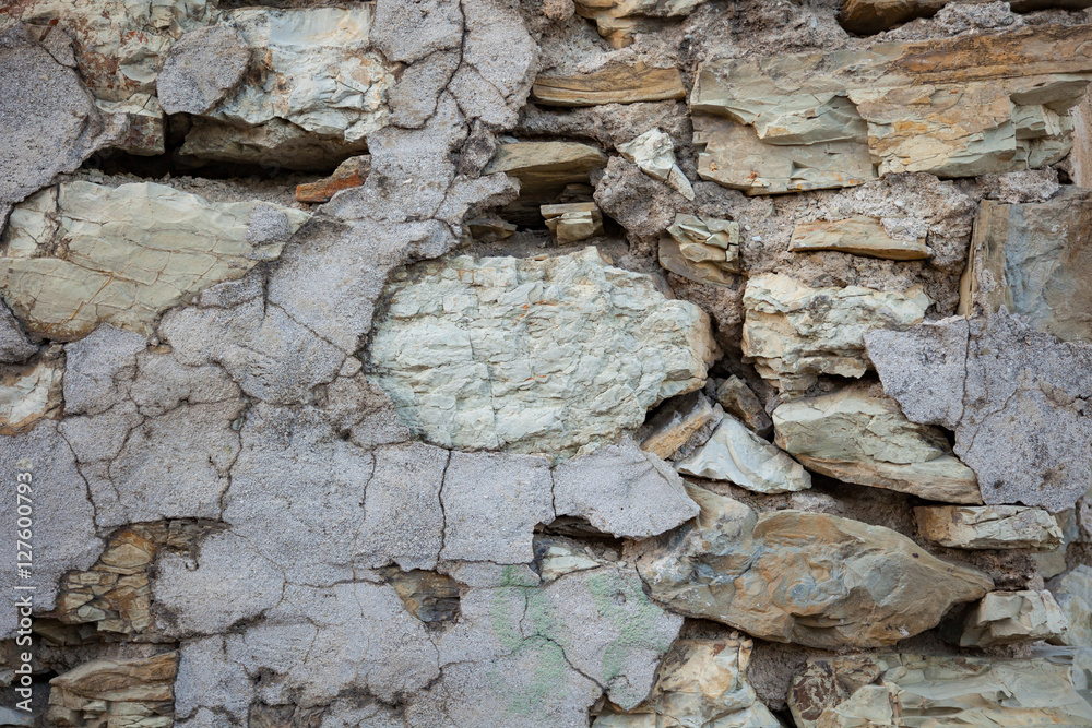 Fototapeta premium Background - Stacked Stone Wall.