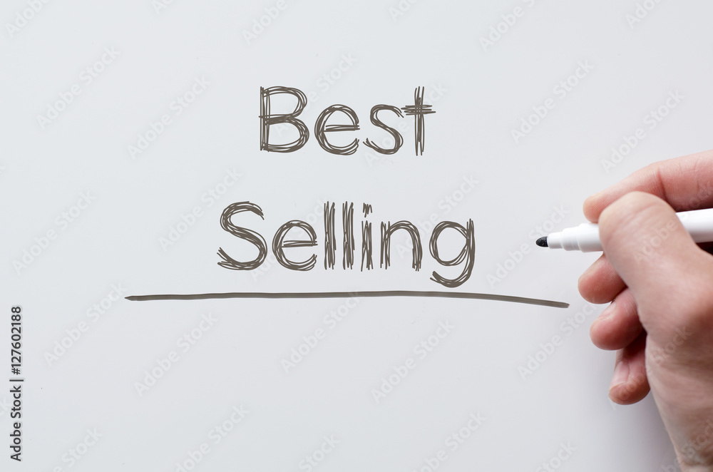 Fototapeta premium Best selling written on whiteboard