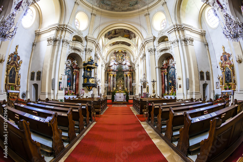 interior of pilgrimage church  Maria Dreieichen  Lower Austria 