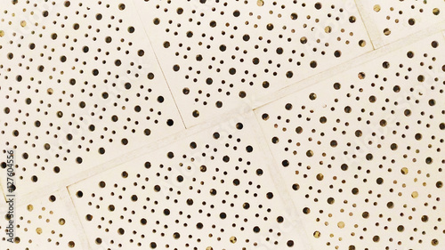 fragment of a vintage suspended ceiling in a public place