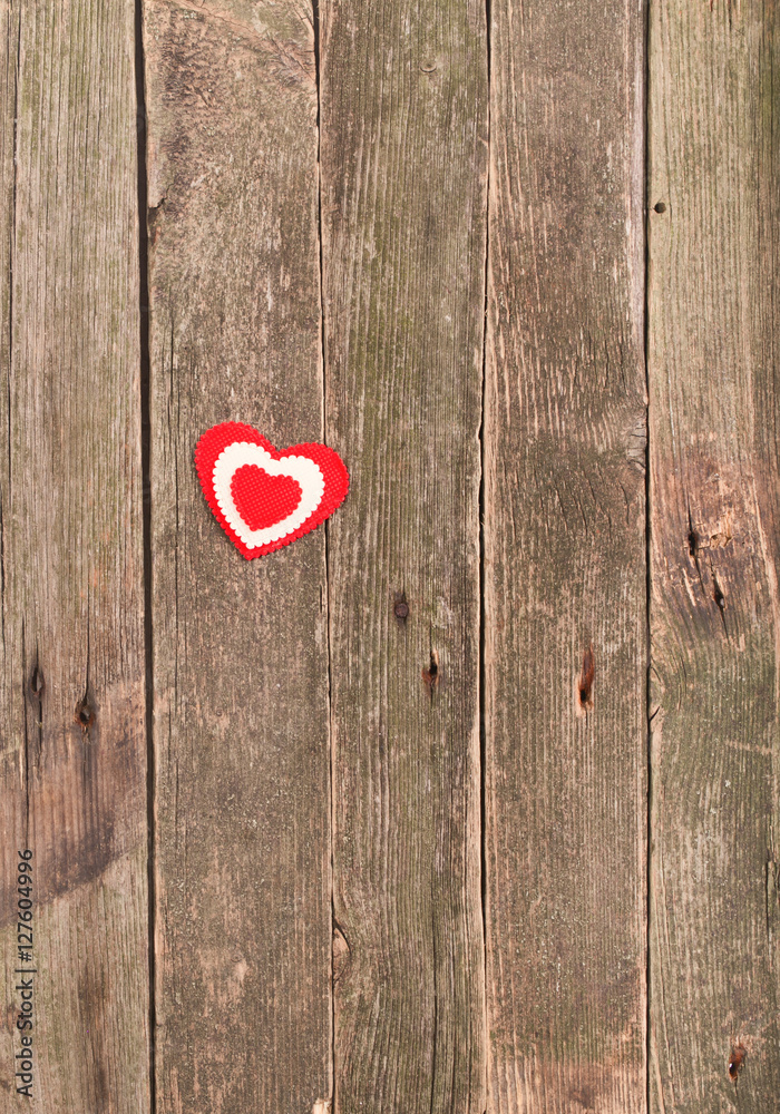 Heart on old boards Heart on old boards