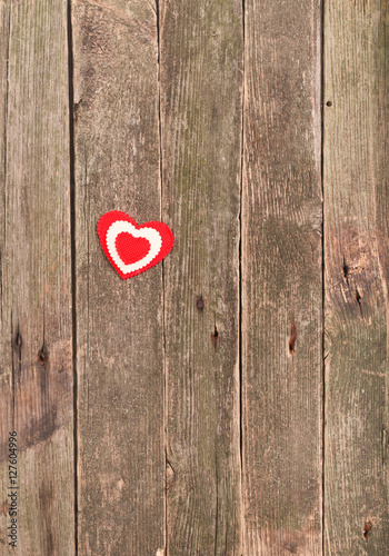 Heart on old boards