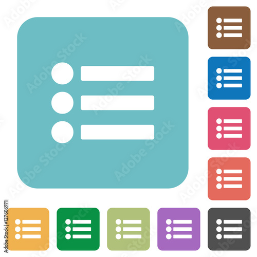 Bullet list square flat icons