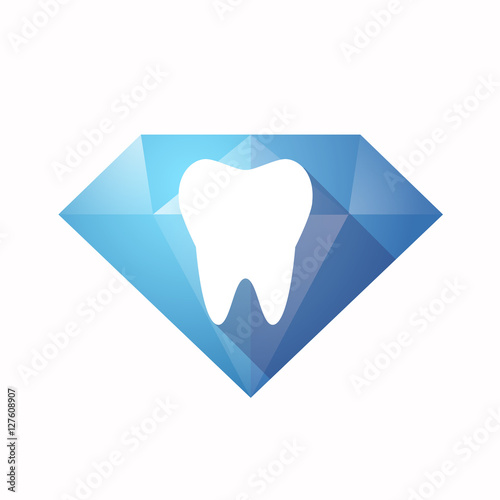 Isolated diamond with a tooth