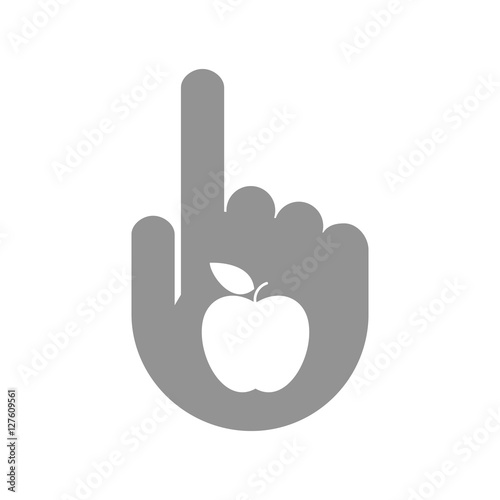 Isolated hand with an apple