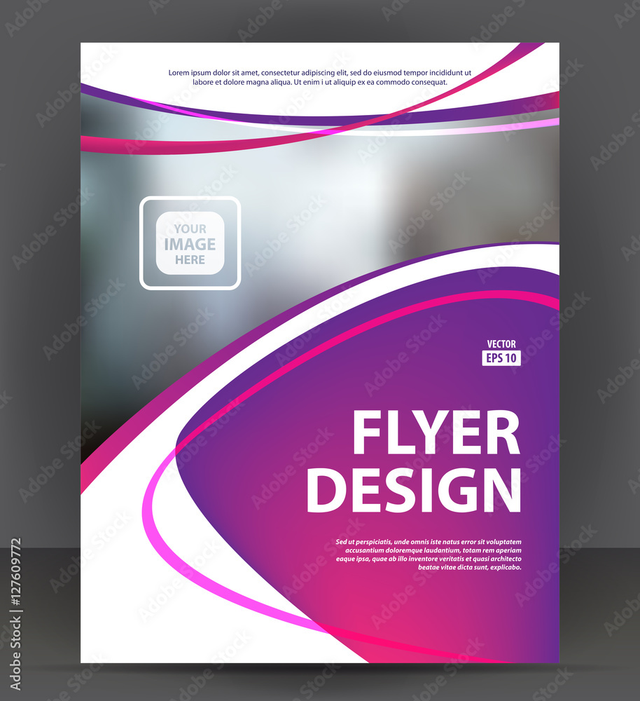 Naklejka premium Abstract flyer, brochure, cover layout design print template, pamphlet vector letter format Illustration