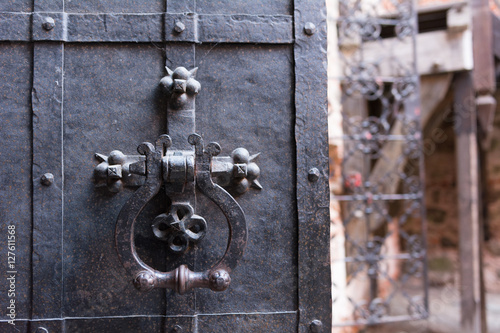 Old metal gate lock © david_leshem
