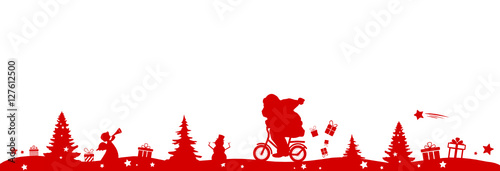 Weihnachtsmann auf Fahrrad