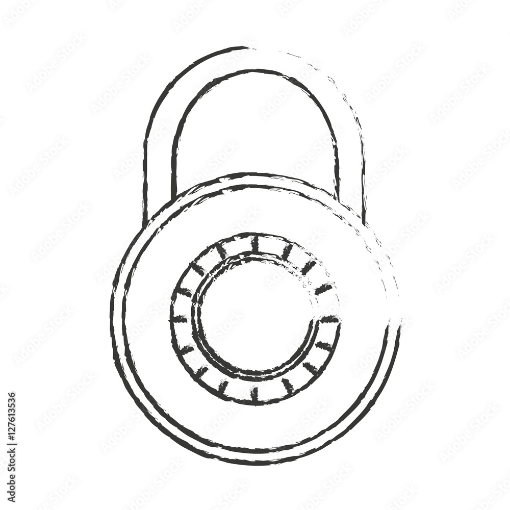 Padlock icon. Security system warning protection and danger theme. Isolated design. Vector illustration Padlock icon. Security system warning protection and danger theme. Isolated design. Vector illustration