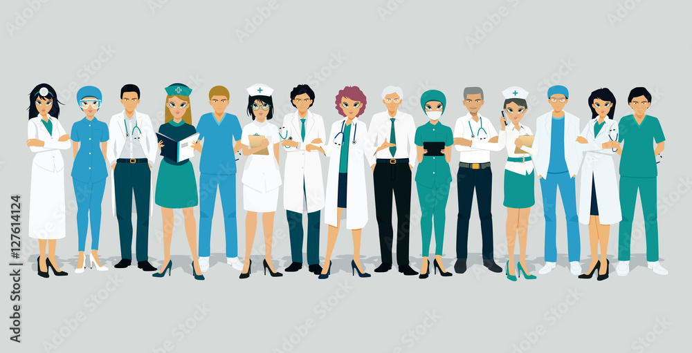 Doctors and nurses who have both male and female. Doctors and nurses who have both male and female.