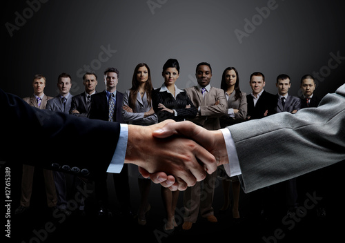 concept of a professional business team and reliable partnership photo