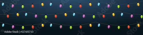 Christmas light bulbs. Xmas light strings