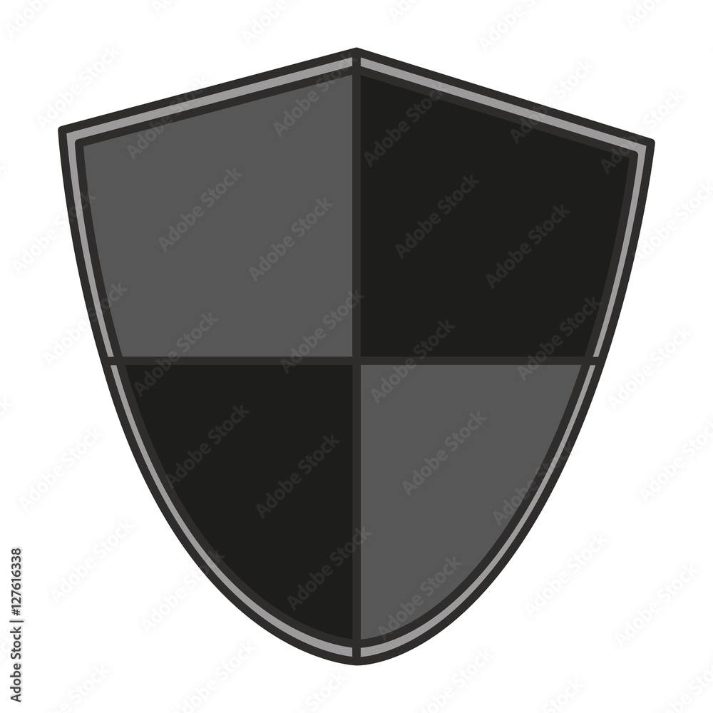 Shield icon. Security system warning protection and danger theme. Isolated design. Vector illustration Shield icon. Security system warning protection and danger theme. Isolated design. Vector illustration