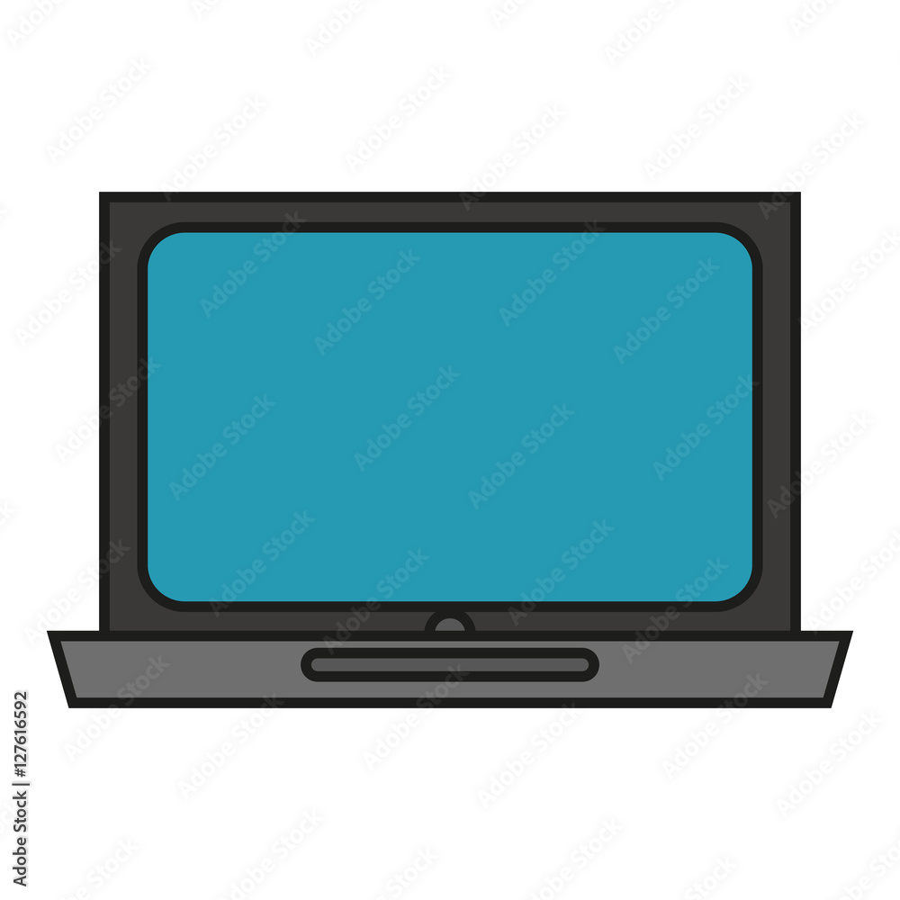 Laptop icon. Device gadget technology and electronic theme. Isolated design. Vector illustration