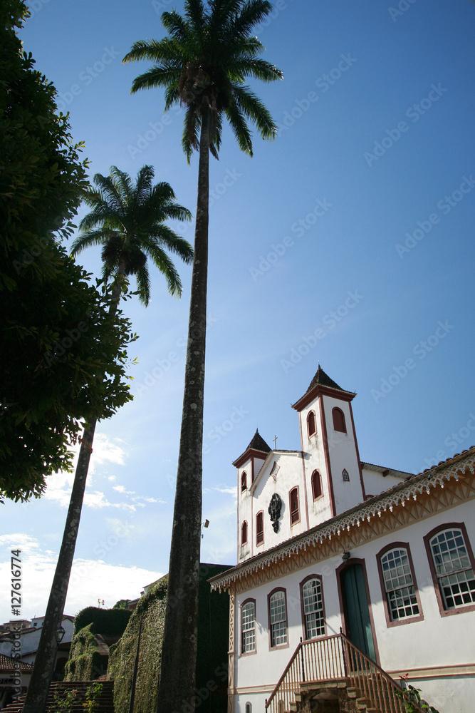 colonial church in serro, minas gerais, brazil