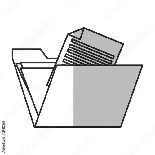 File icon. Folder document data archive and storage theme. Isolated design. Vector illustration