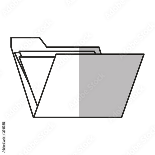 File icon. Folder document data archive and storage theme. Isolated design. Vector illustration