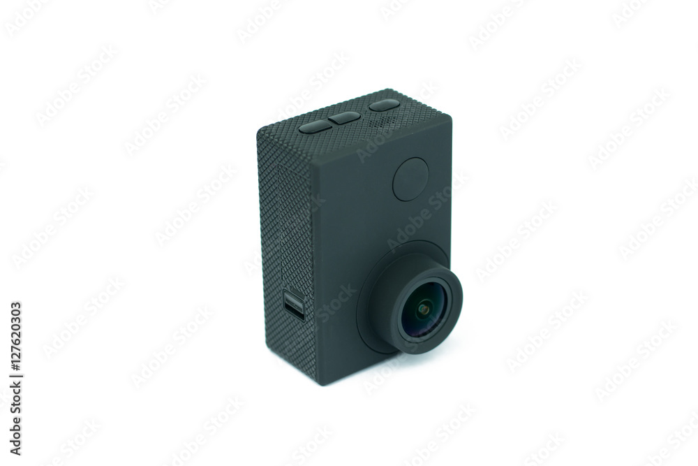 Obraz premium Camera Action Cam isolated on white background.