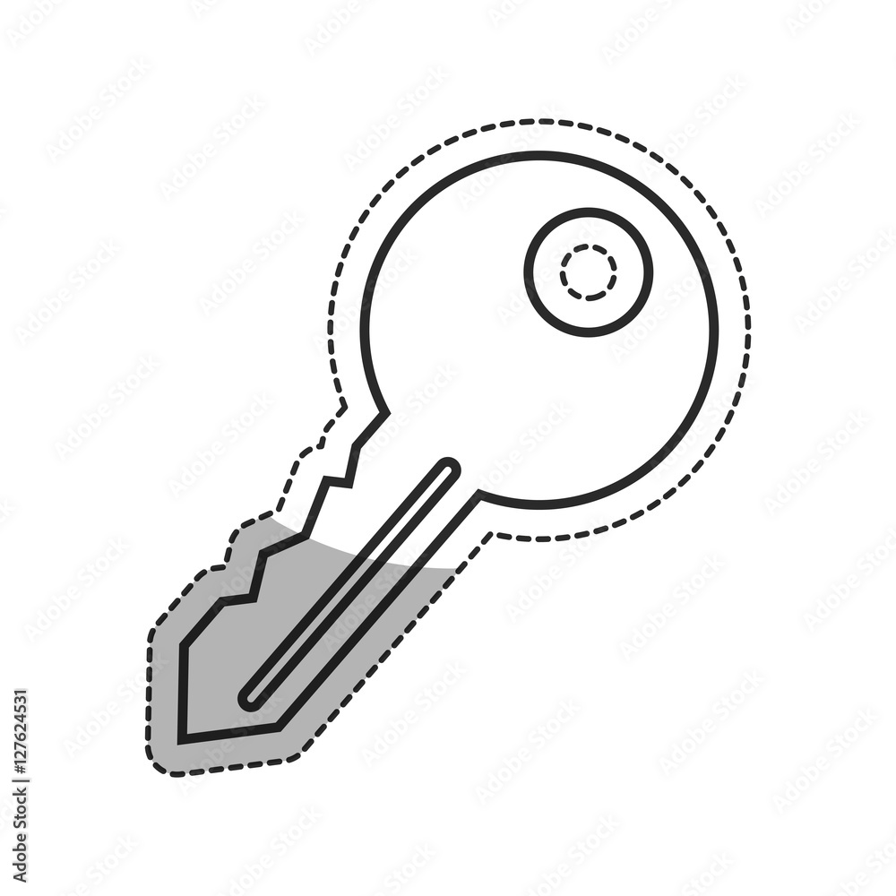Key icon. Security system warning protection and danger theme. Isolated design. Vector illustration Key icon. Security system warning protection and danger theme. Isolated design. Vector illustration