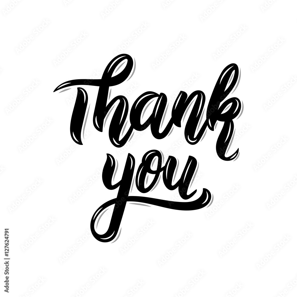 Thank you. Trendy hand lettering quote, fashion graphics, art print for posters and greeting cards design. Calligraphic isolated quote. Vector Thank you. Trendy hand lettering quote, fashion graphics, art print for posters and greeting cards design. Calligraphic isolated quote. Vector