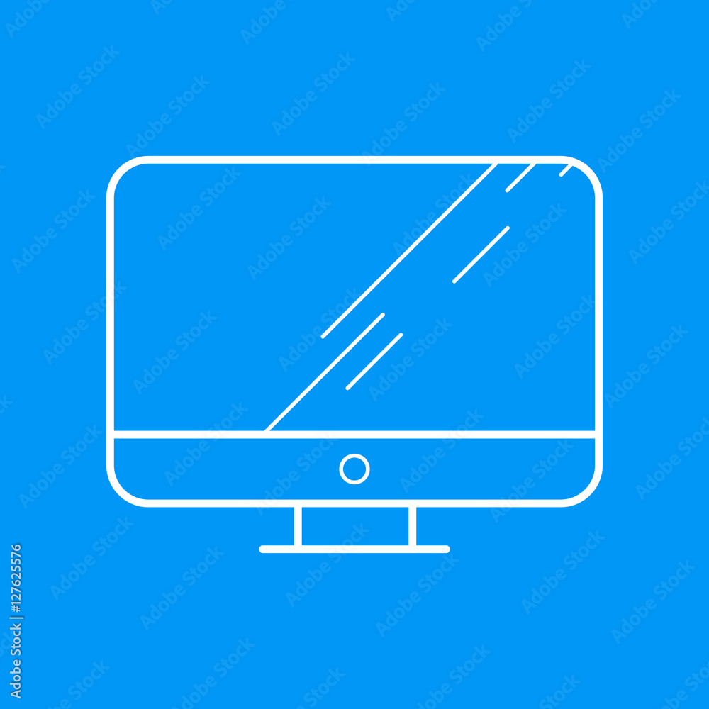 Monitor. Vector contour icon. Monitor. Vector contour icon.