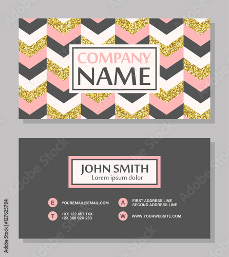 Business card template. Vector illustration