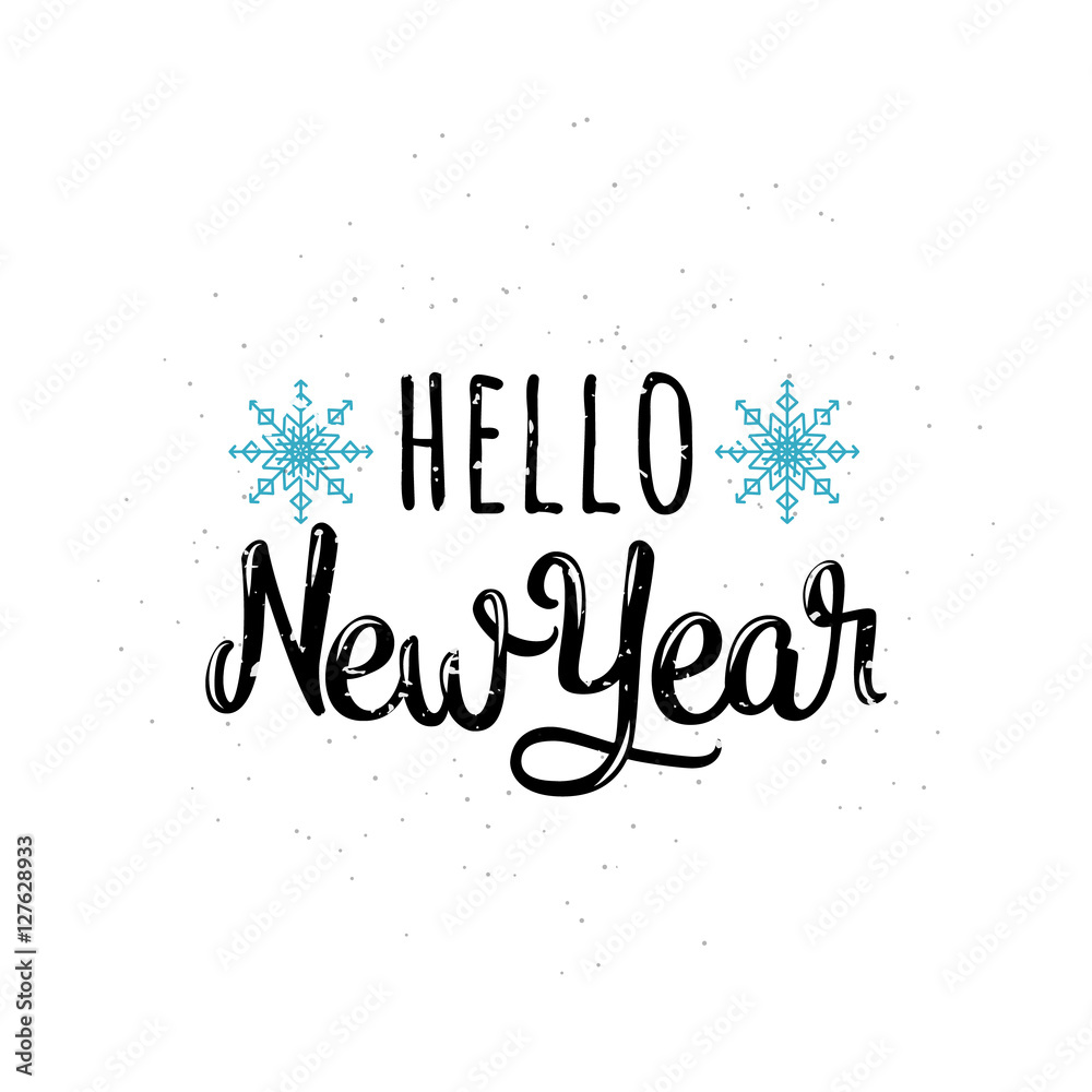 Fototapeta premium Vector illustration of Hello new year