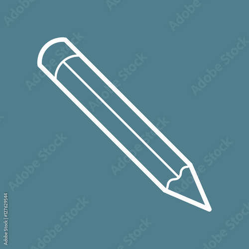 Pencil. Vector contour icon.