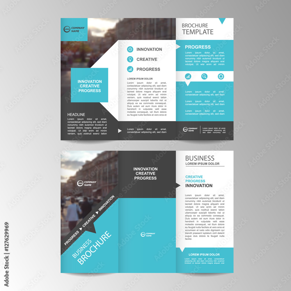 Geometric Trifold Business Brochure template